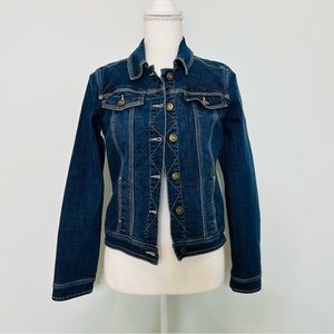 Boden Dark Wash Fitted Denim Jacket Size 4